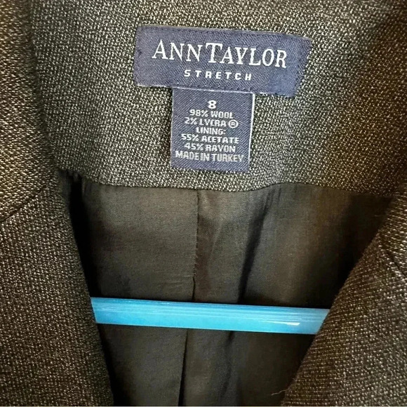 Ann Taylor Women’s Wool Stretch Blazer Gray Sz 8 - Picture 5 of 5